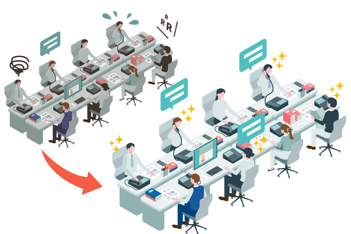 F-RevoCRMの問い合わせ管理機能で問い合わせ対応をチームで見える化・効率化